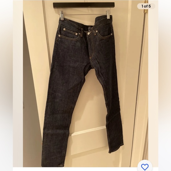 Apc dark denim jeans straight leg no stretch 29\32long - Picture 1 of 6